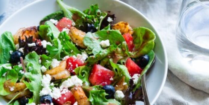 Roasted Peach & Burrata Salad